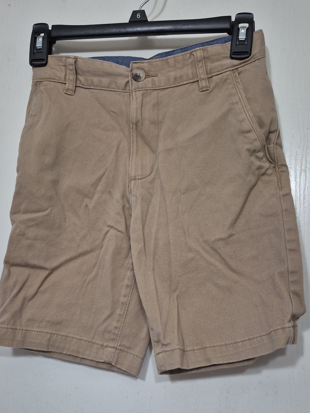 wonder nation Men's Khaki Flat-Front Casual Shorts